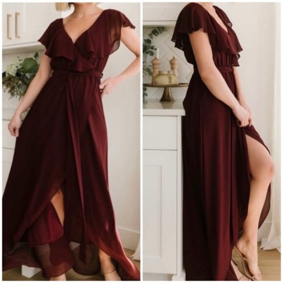 Baltic Born formal wine red maroon dress XXL - Picture 4 of 6